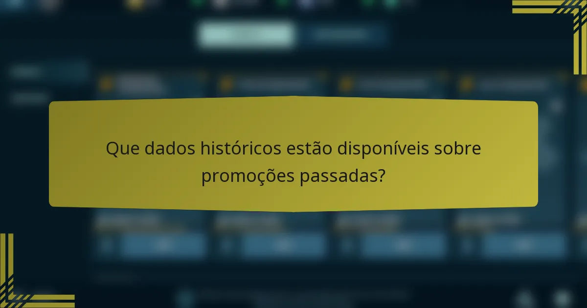 Que dados históricos estão disponíveis sobre promoções passadas?